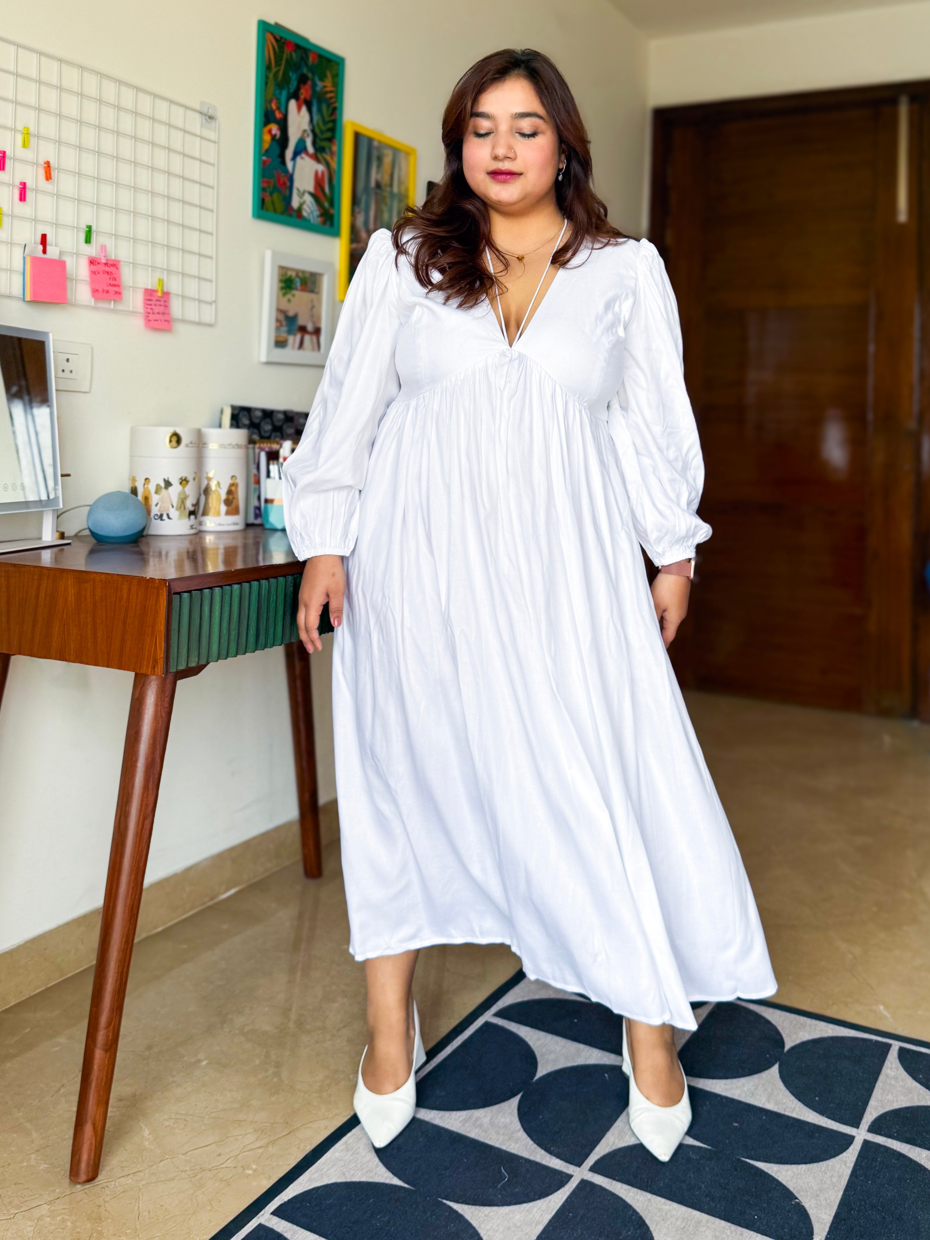 White Celine Dress