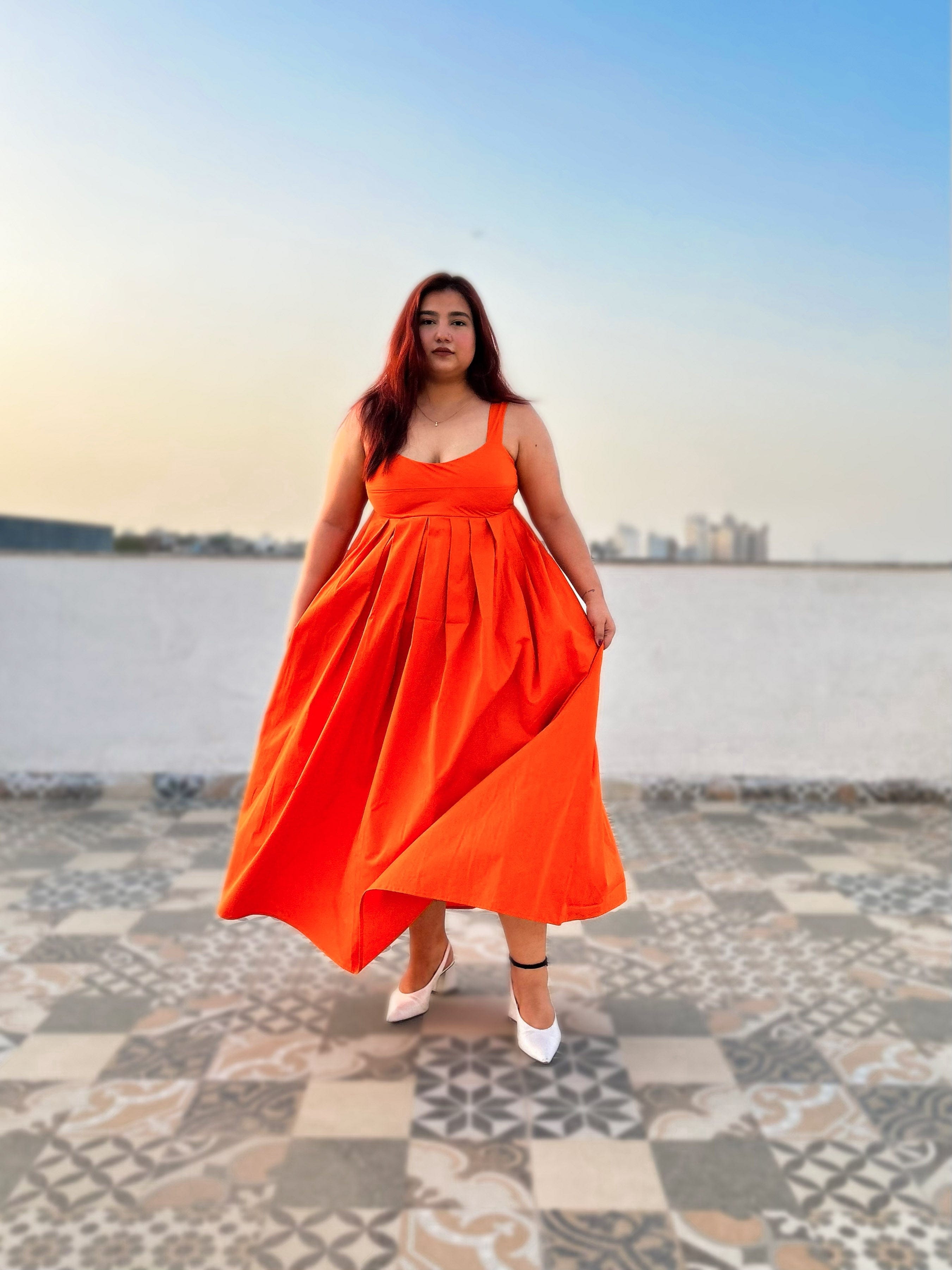 Orange Mama Mia Dress